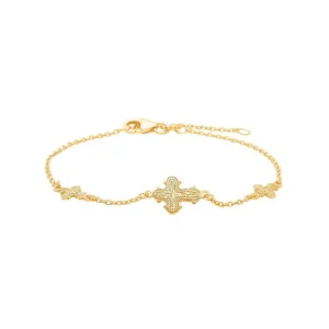 Armbånd med 3 Dagmarkors, Forgyldt 18 karat