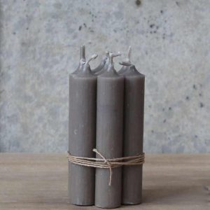 6 stk. Bedelys, Grå, 11 cm
