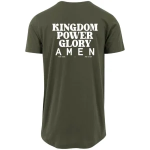 T-shirt: Kingdom Power Glory, Olivegreen
